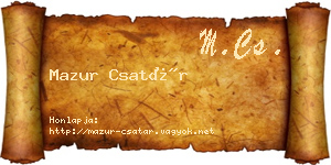 Mazur Csatár névjegykártya